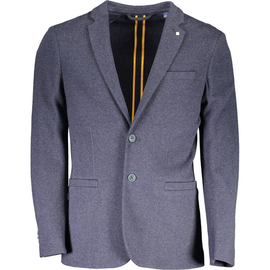 Elegant Blue Classic Long Sleeve Jacket Gant