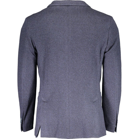 Elegant Blue Classic Long Sleeve Jacket Gant