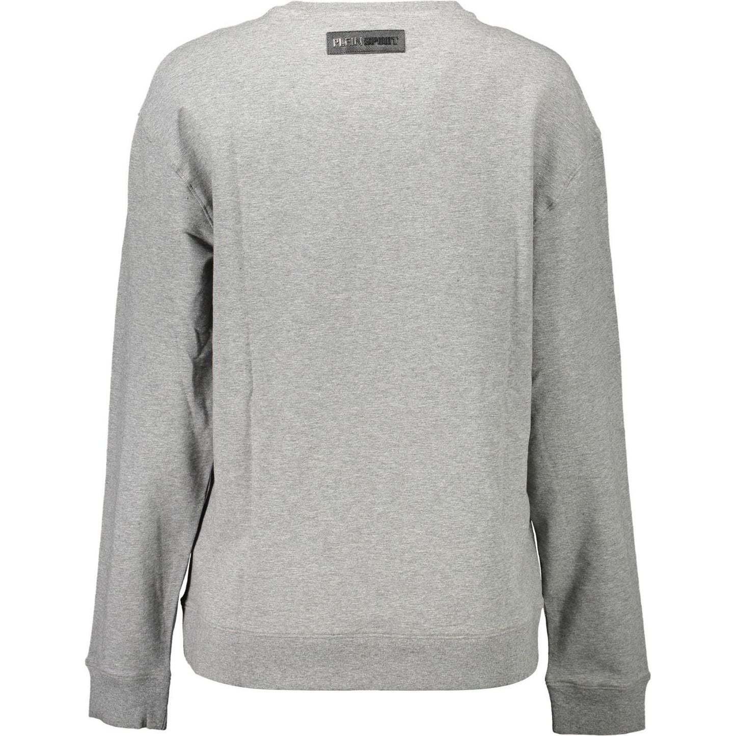 Chic Gray Contrast Detail Sweatshirt