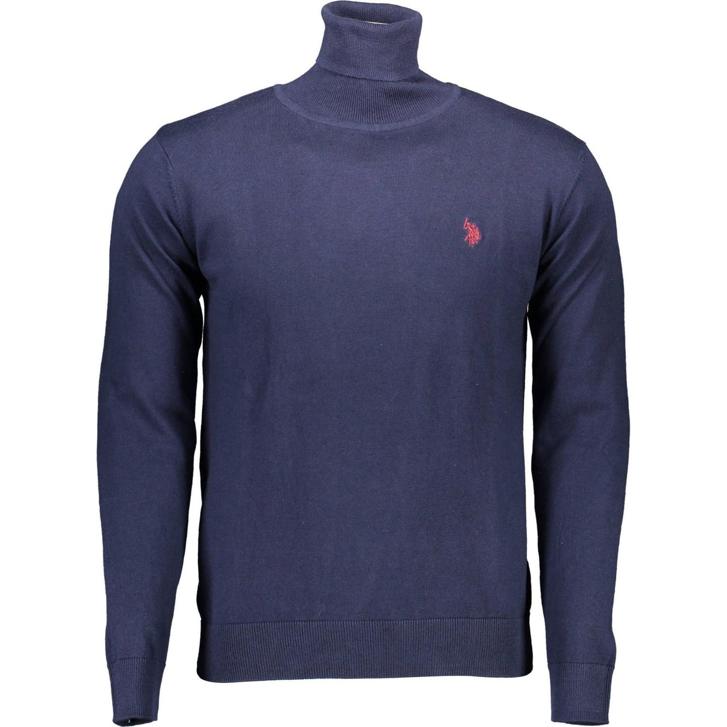 U.S. POLO ASSN. High Collar Embroidered Blue Sweater U.S. POLO ASSN.