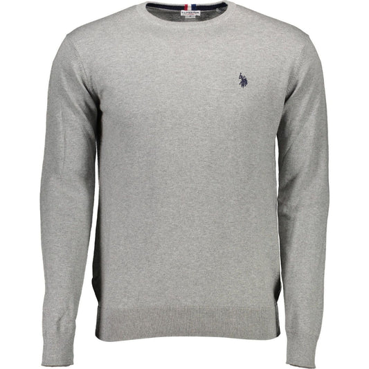 Elegant Gray Cotton-Cashmere Sweater for Men