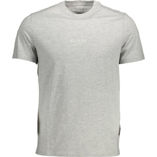 Guess Jeans Chic Gray Slim Fit Organic Cotton Tee Guess Jeans