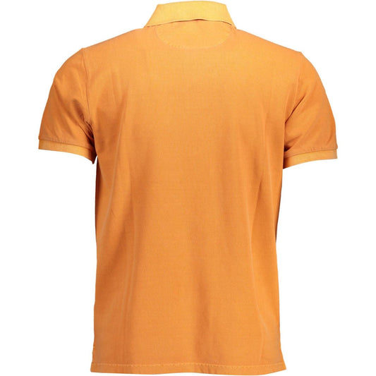 Elegant Short-Sleeved Orange Polo Shirt