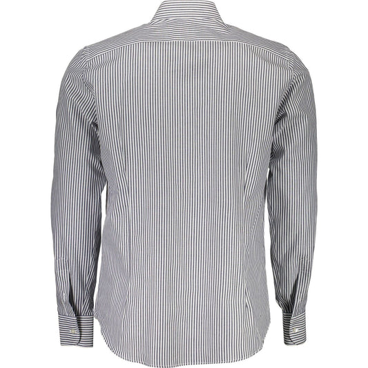 Elegant Blue Cotton Long Sleeve Shirt