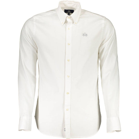 Slim Fit Embroidered White Shirt