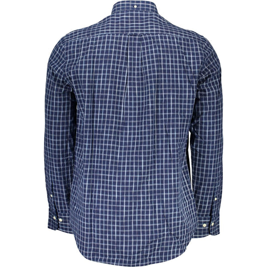 Elegant Blue Organic Cotton Shirt for Men