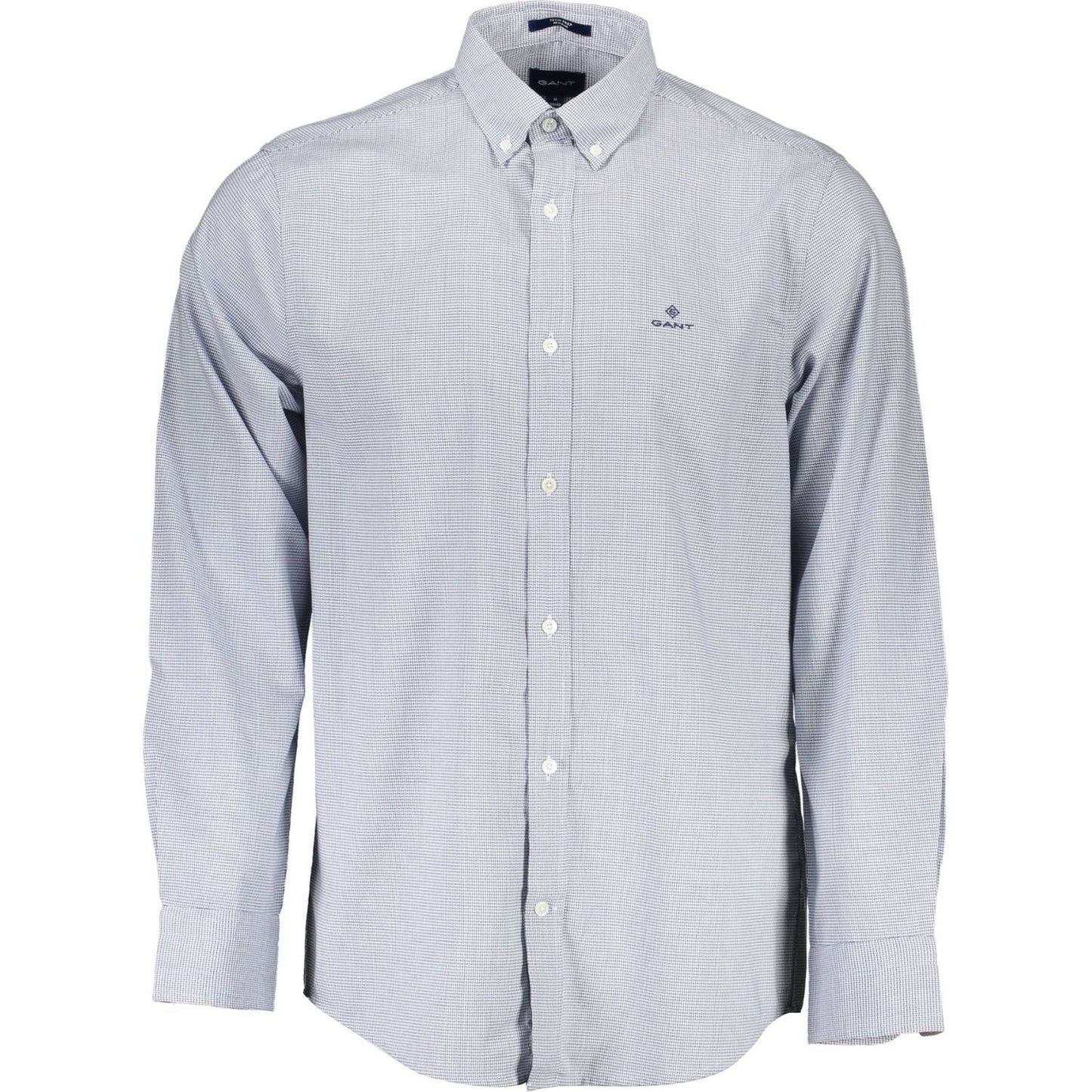 Elegant Organic Cotton Blend Blue Shirt