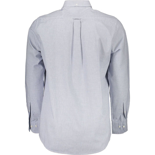 Elegant Organic Cotton Blend Blue Shirt