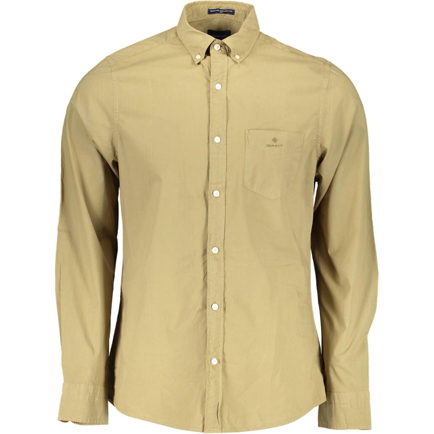 Elegant Green Slim Fit Cotton Shirt