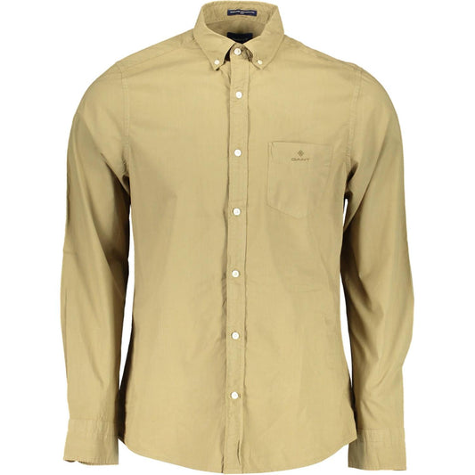 Elegant Green Slim Fit Cotton Shirt Gant