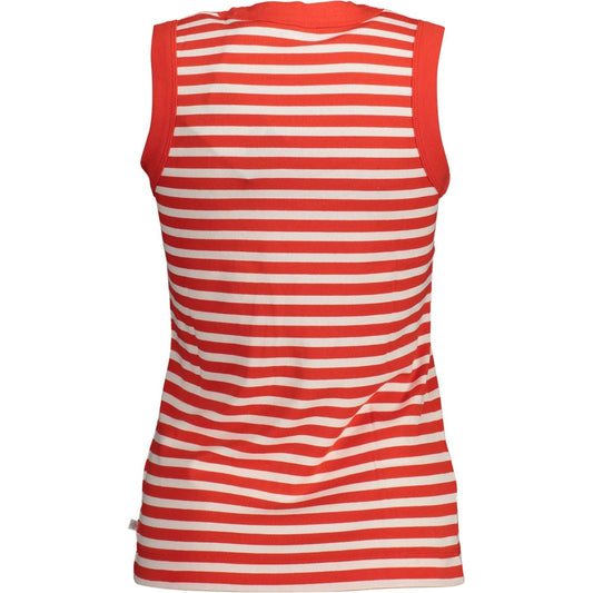 Elegant Wide Shoulder Tank Top in Red