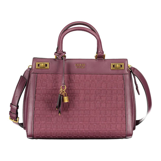 Elegant Purple Polyurethane Handbag