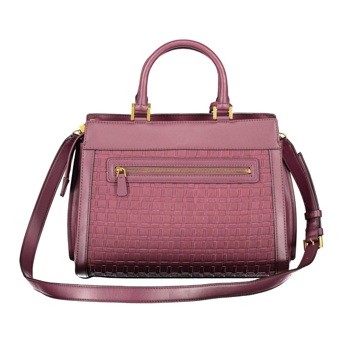 Elegant Purple Polyurethane Handbag