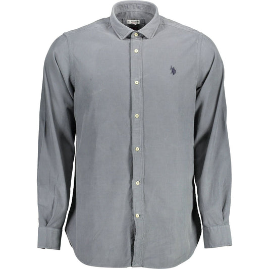 Elegant Slim Fit Blue Button-Down Shirt