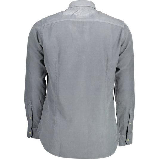 Elegant Slim Fit Blue Button-Down Shirt