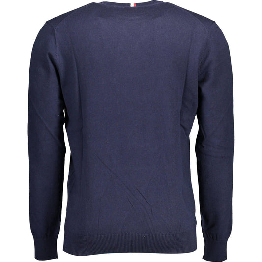 U.S. POLO ASSN. Sophisticated Blue Cotton Cashmere Sweater U.S. POLO ASSN.