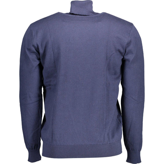 Elegant Blue Turtleneck with Embroidered Logo U.S. POLO ASSN.