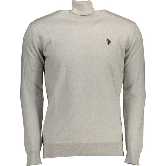 Elegant Gray Turtleneck Cashmere Blend Sweater U.S. POLO ASSN.