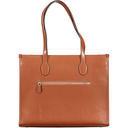 Chic Polyurethane Handbag with Versatile Pockets