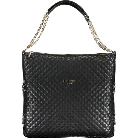 Guess Jeans Chic Two-Chain Black Shoulder Bag Guess Jeans