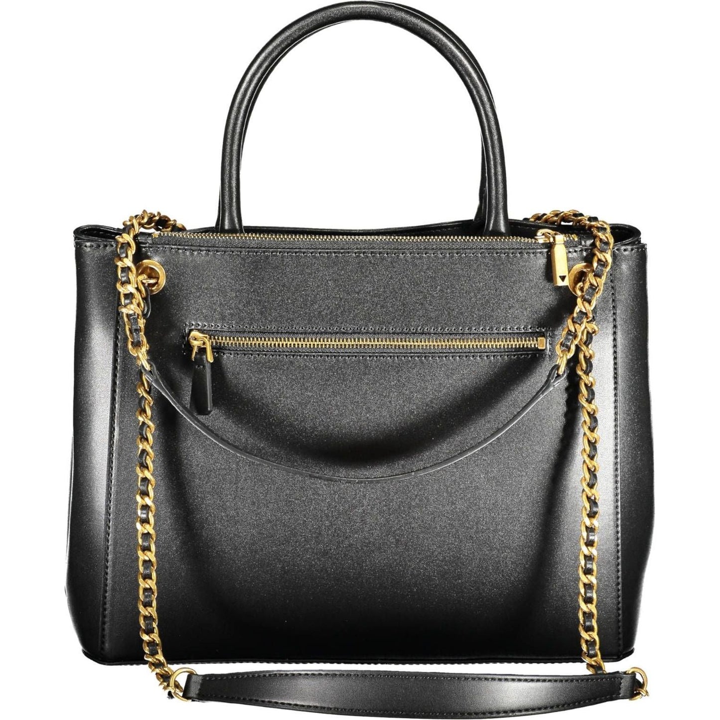 Elegant Two-Tone Chain Handle Handbag