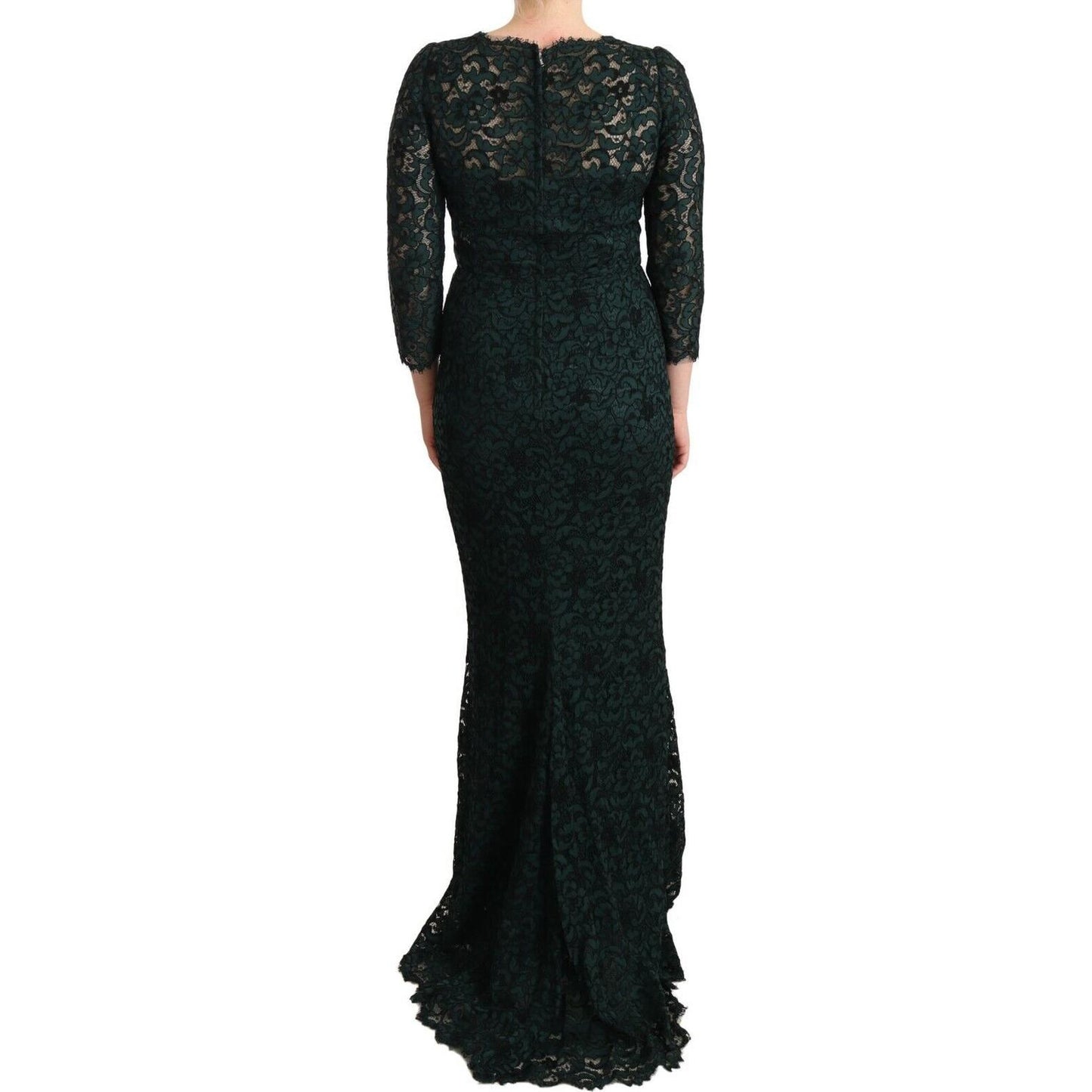 Elegant Lace Floor-Length V-Neck Dress