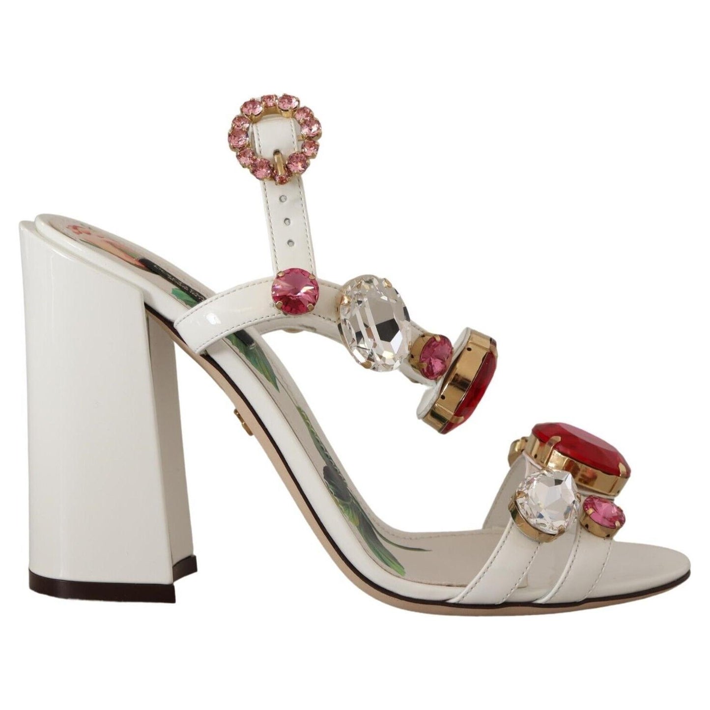 Keira Crystal-Embellished Ankle Strap Heels