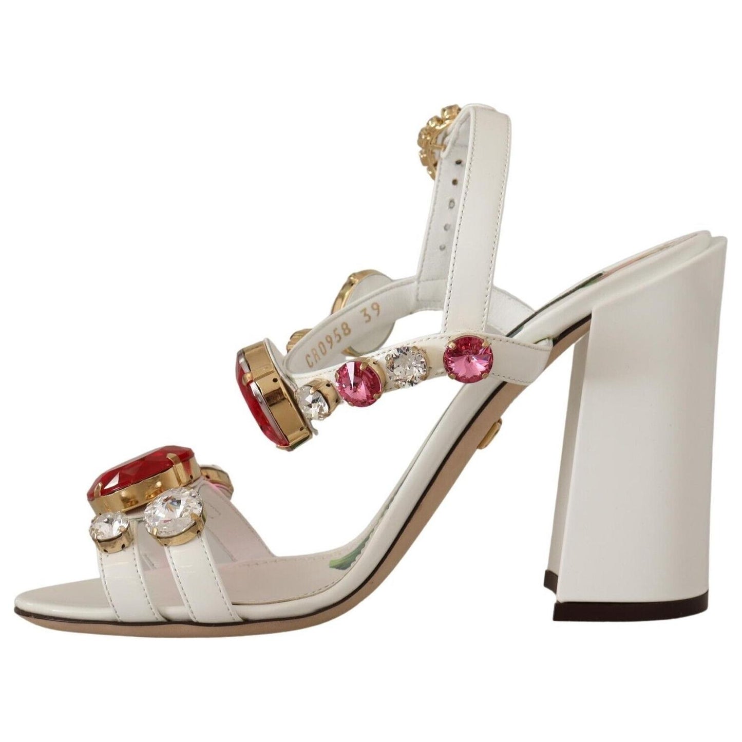 Keira Crystal-Embellished Ankle Strap Heels