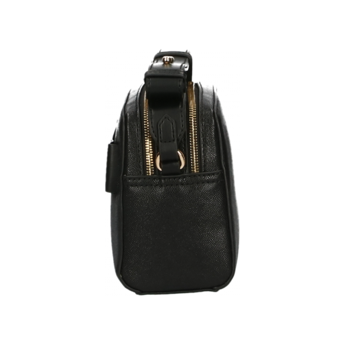 Sleek Black Double-Zip Crossbody Bag