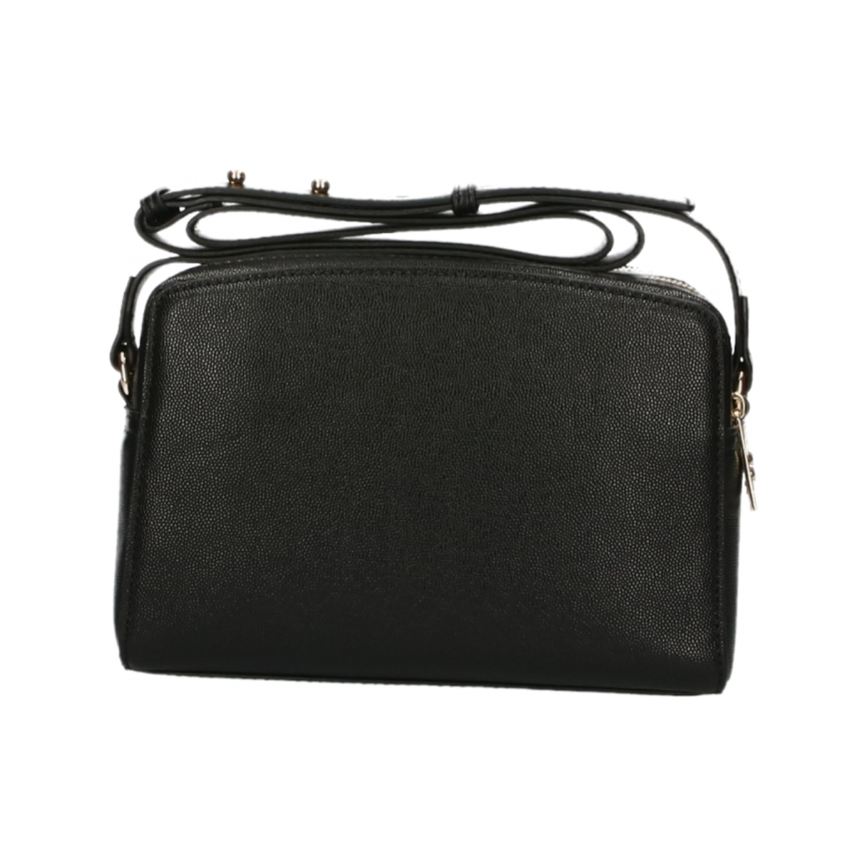 Sleek Black Double-Zip Crossbody Bag