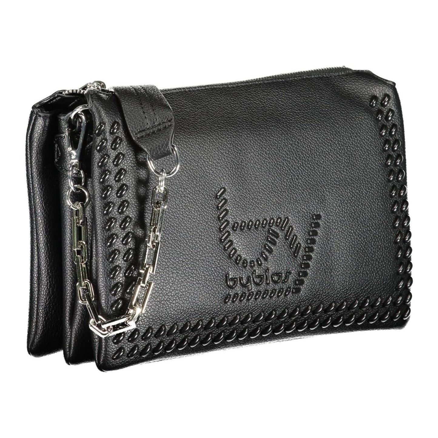 Elegant Chain-Handle Black Shoulder Bag