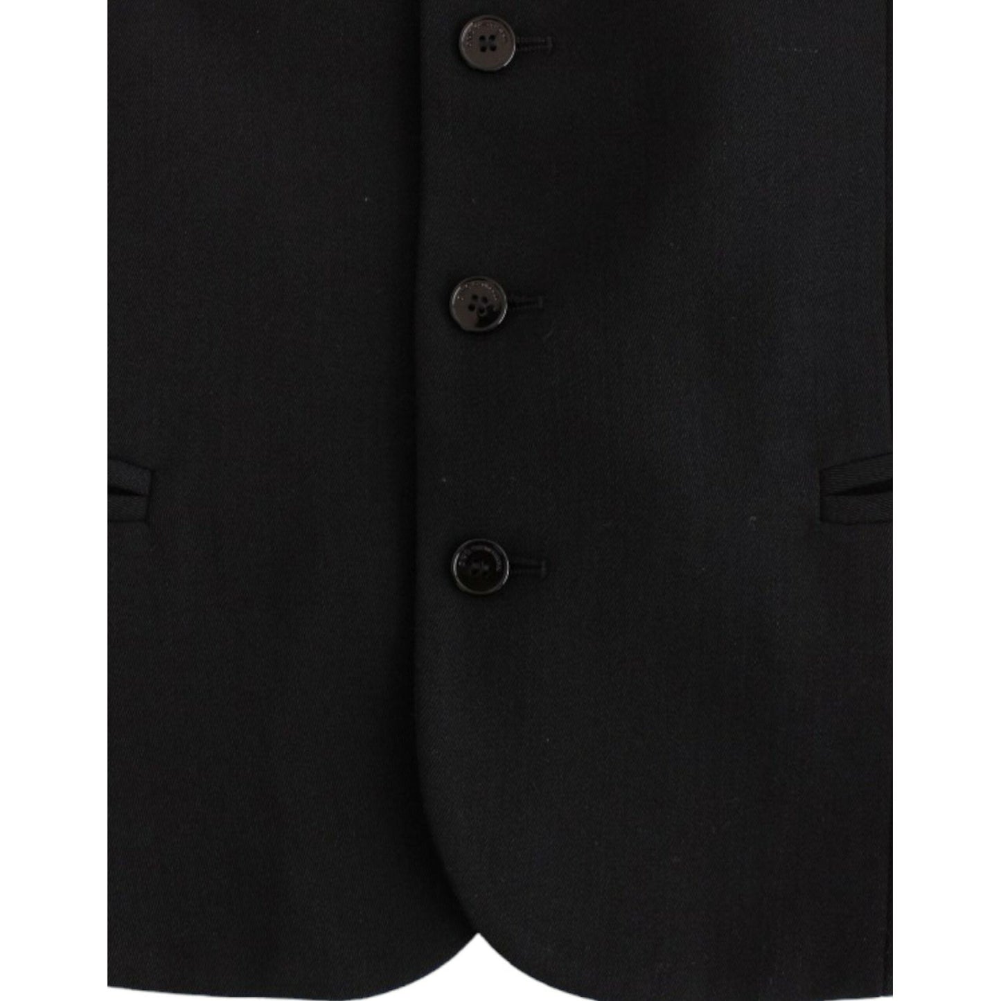 Costume National Elegant Black Wool Blend Casual Vest black-wool-blend-casual-vest