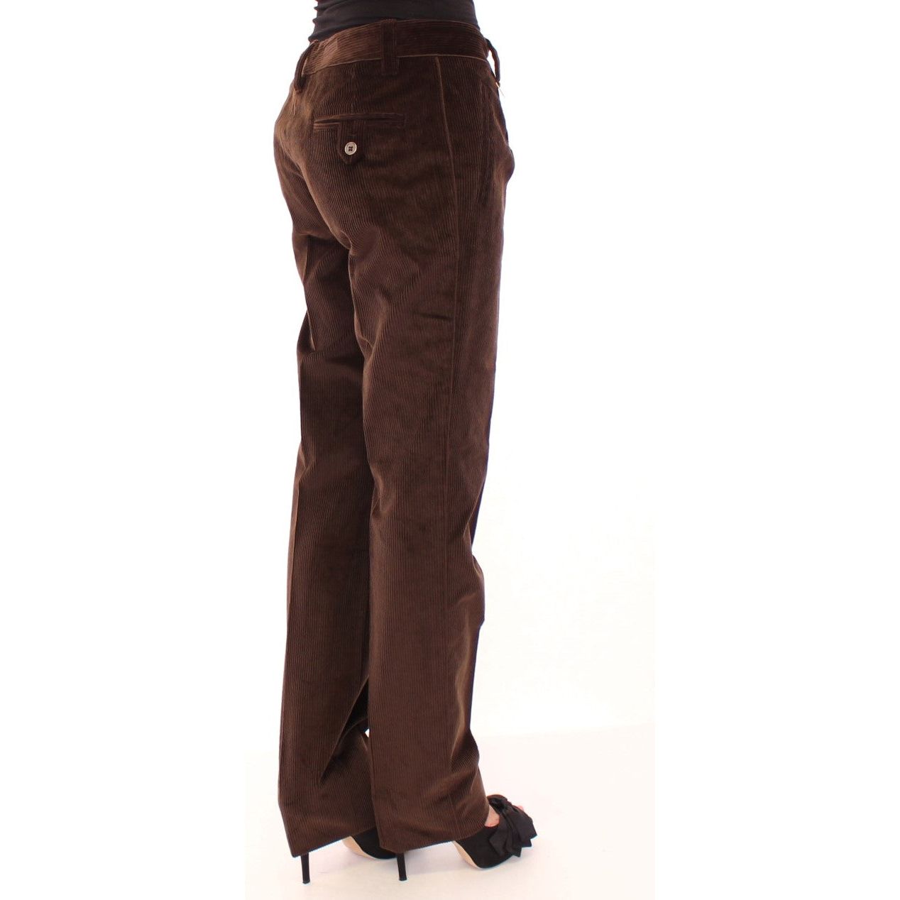 Elegant Brown Cotton Trousers