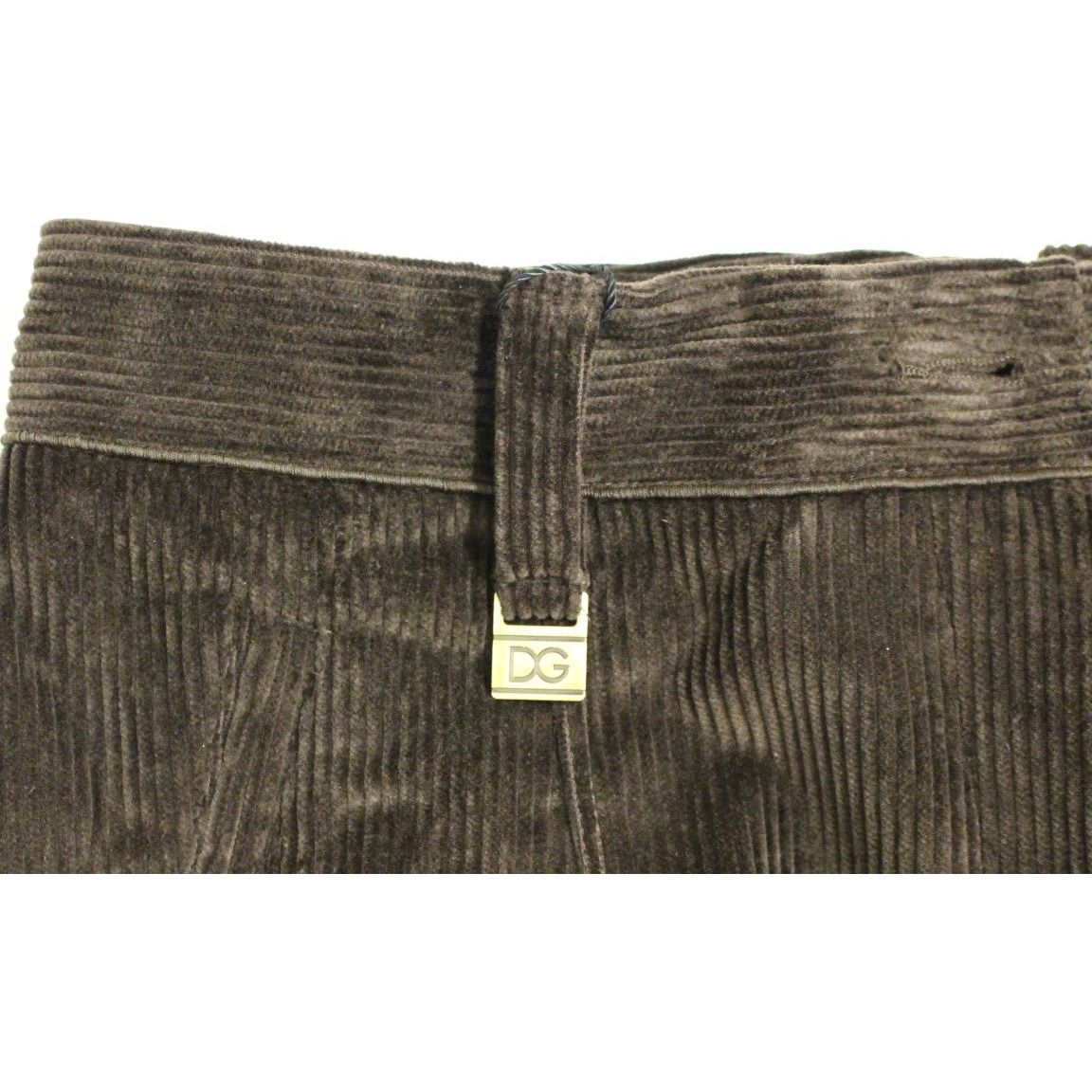 Elegant Brown Cotton Trousers