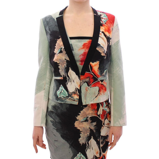 Elegant Silk Blend Multicolor Blazer