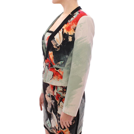 Elegant Silk Blend Multicolor Blazer