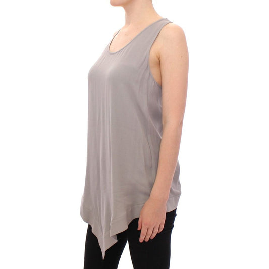 Elegant Gray Viscose Top – Timeless Style