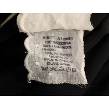 NOEMI ALEMÁN Gray Checkered Wool Shorts Skirt