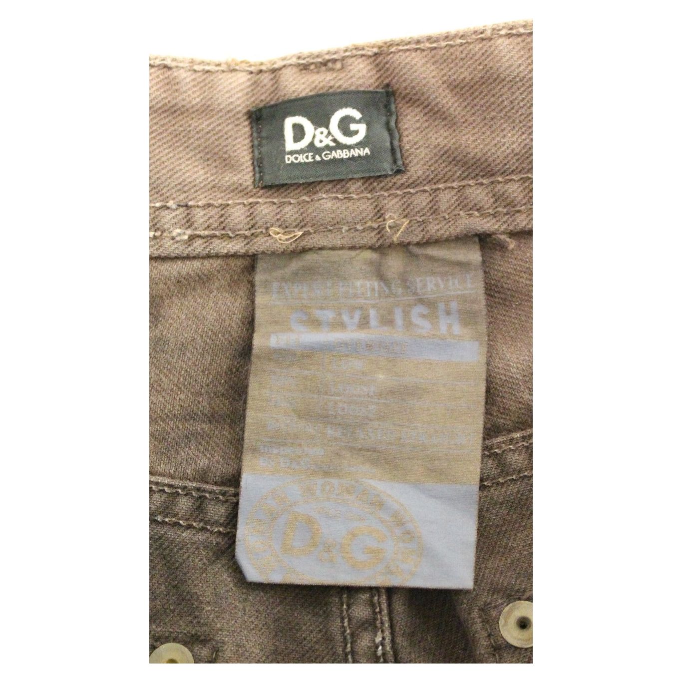Dolce & Gabbana Elegant Brown Cotton Trousers brown-cotton-regular-fit-stylish-jeans