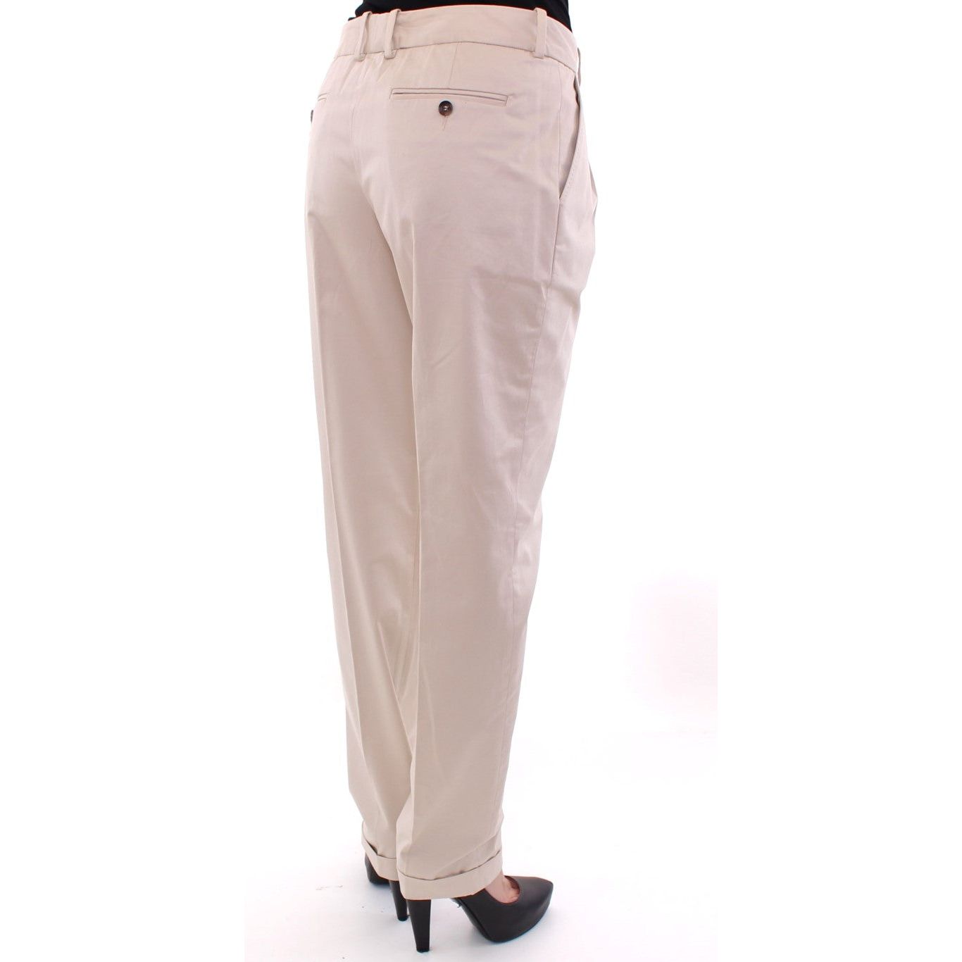 Dolce & Gabbana Elegant Beige Regular Fit Cotton Pants Jeans & Pants beige-cotton-chinos-pants