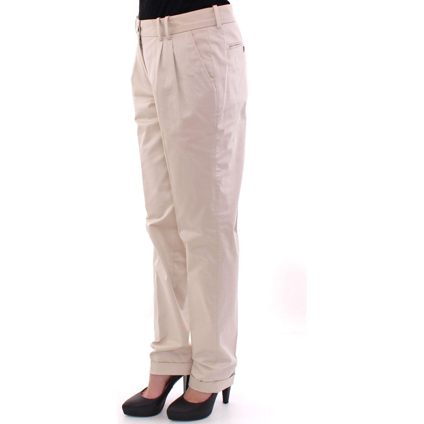 Dolce & Gabbana Beige Cotton Chinos Pants Jeans & Pants