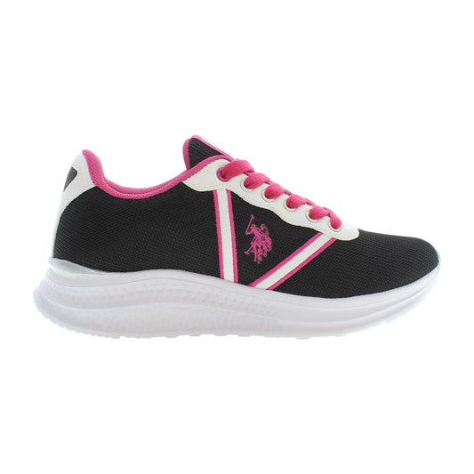 U.S. POLO ASSN. Chic Black Lace-Up Sports Sneakers U.S. POLO ASSN.