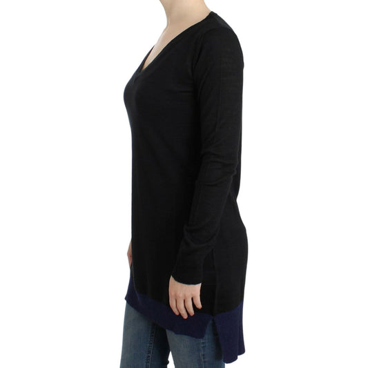 Costume National Elegant V-Neck Lightweight Sweater black-v-neck-lightweight-sweater