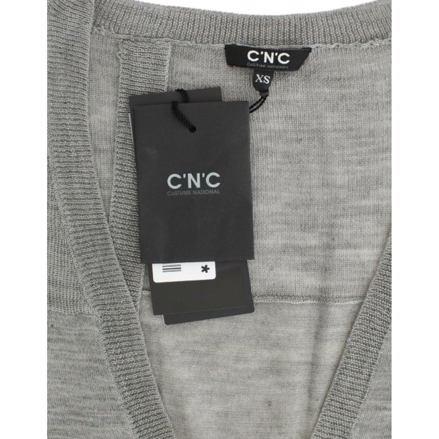 Costume National Chic Gray Lightweight Cardigan gray-lightweight-cardigan-1