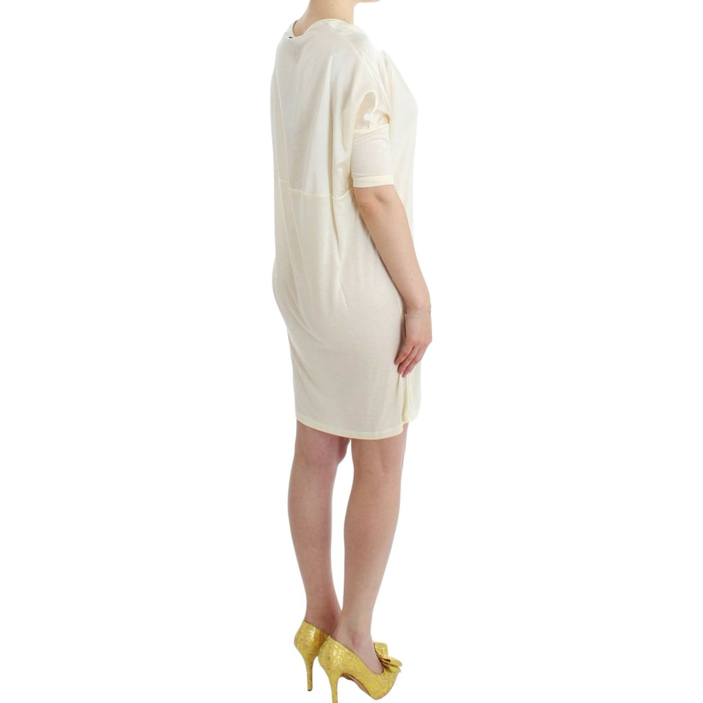 Costume National | Chic White Modal Above-Knee Dress| McRichard Designer Brands   