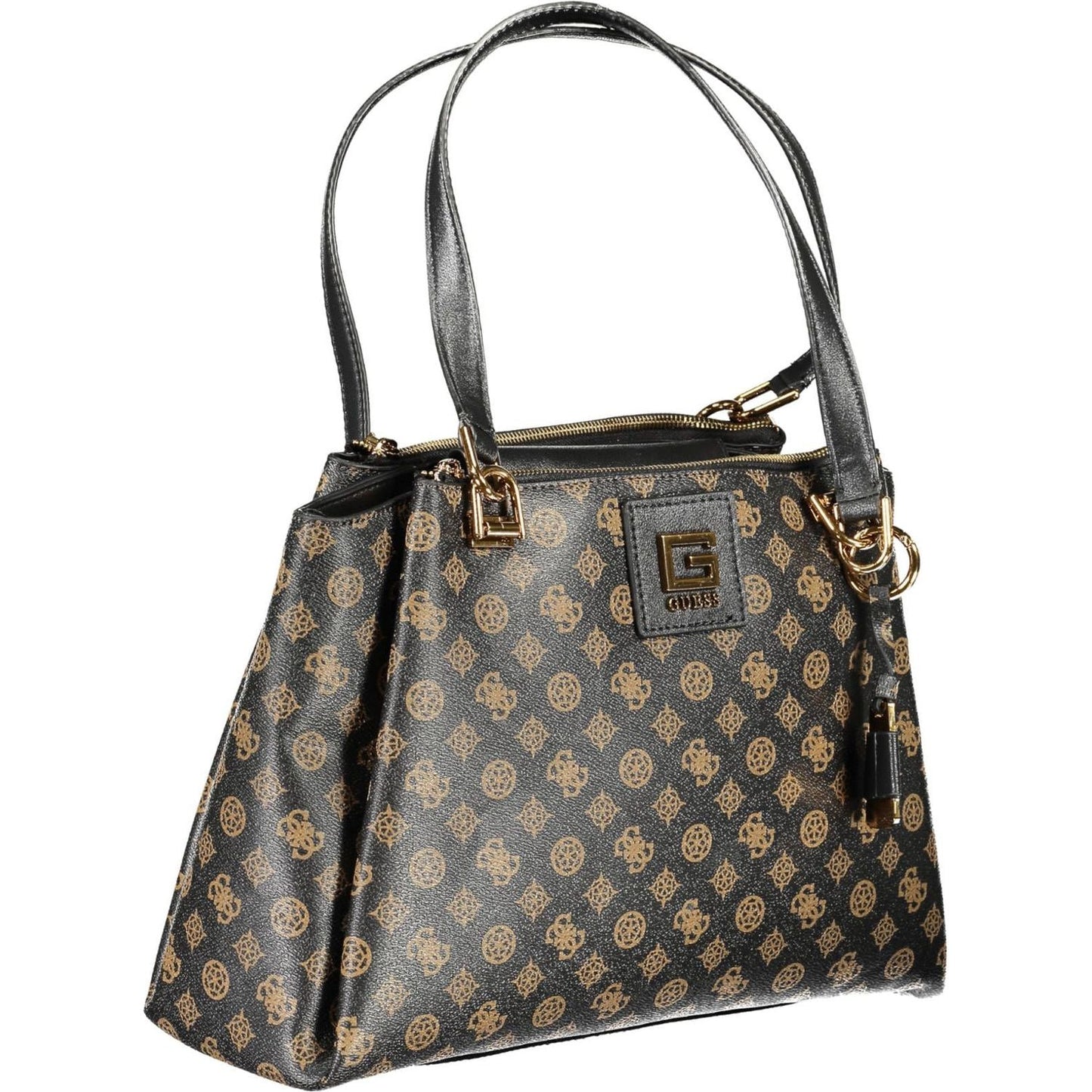 Chic Brown Polyurethane Shoulder Bag