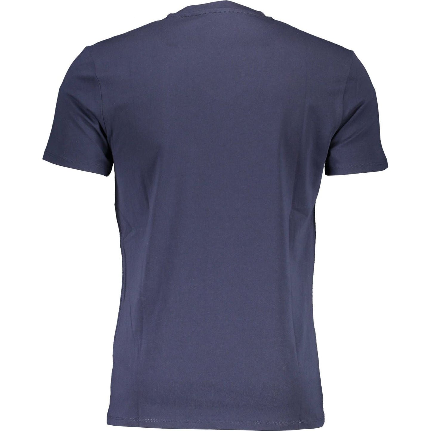 Sleek V-Neck Slim Fit Blue Tee