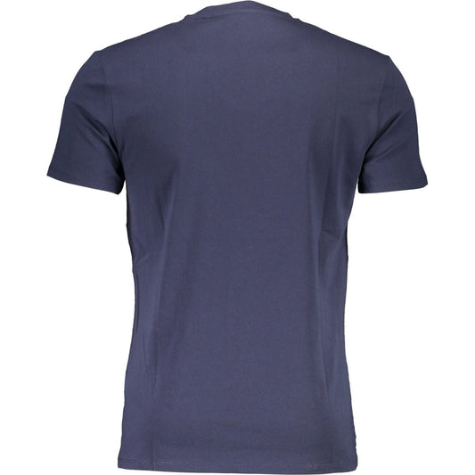 Sleek V-Neck Slim Fit Blue Tee