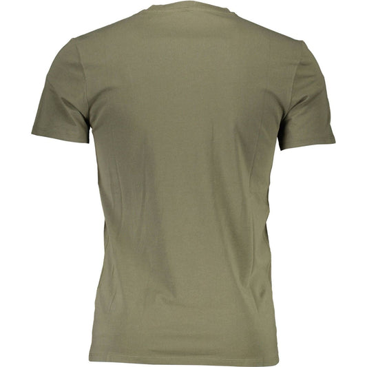 Chic Green Slim Tee with V-Neckline