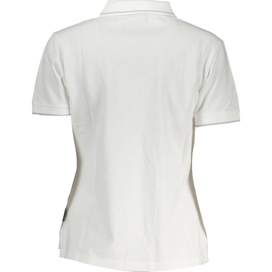 Chic Contrasting Detail White Polo